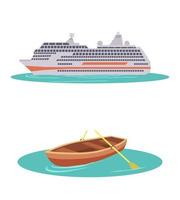 Steamer Ship Vector Clipart design