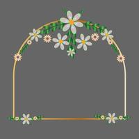 Colored Flowers Frame vector