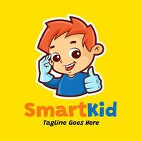 Mascot of Smart Kid vector