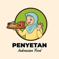 Mascot of Indonesian Woman vector