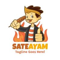 Mascot of Satay Guy vector