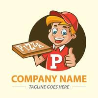 Mascot of Pizza Boy vector