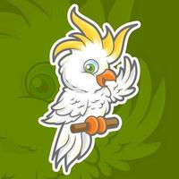Mascot of Cute Cockatoo vector