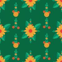 Flowers Colored Pattern vector