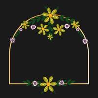 Colored Flowers Frame vector