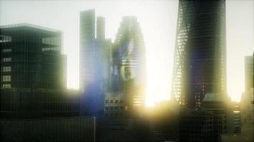 concept van de stad Londen bij zonsondergang video