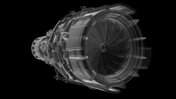 Rotate Jet Engine Turbine video