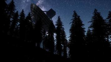 observatoire astronomique sous les étoiles du ciel nocturne. hyperlapse video