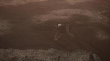 Insight Mars exploring the surface of red planet video