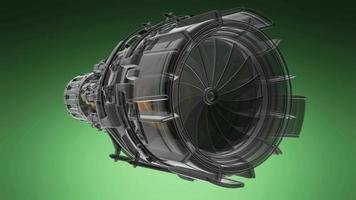 Rotate Jet Engine Turbine video