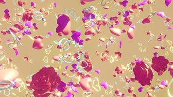 3D illustration Background for advertising and wallpaper in valentines and wedding scene. 3D rendering in decorative concept. photo