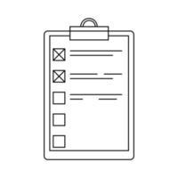 Outlint to do list or planning icon. Simple style vector