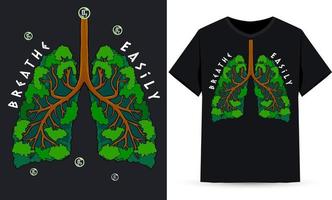 Breathe Easily By Keeping The Forest Suitable For Screen Printing vector