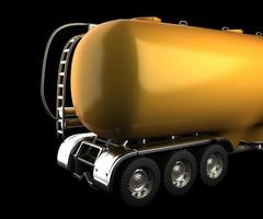 tanker truck in dark studio photo