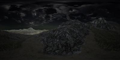 vr 360 enormes nubes oscuras sobre las tierras altas escocesas foto