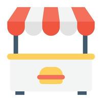 conceptos de puestos de hamburguesas vector