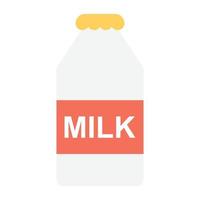 Trendy Milk Bottle vector