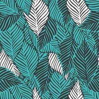 Abstract jungle seamless pattern. Exotic plant. Tropical print, vector