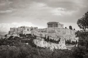 atenas grecia 04. octubre 2018 acrópolis de atenas ruinas partenón grecia capital atenas en grecia. foto