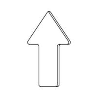 Vector sign outline arrow up. Simple illustration on background