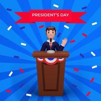ilustración del día de los presidentes foto