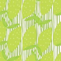 Trendy lemon with leaves seamless pattern on white background. vector