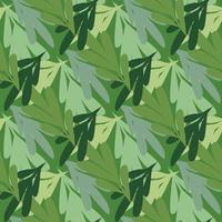 Abstract green leaf seamless pattern . Simple tropical leaves foliage wallpaper. vector