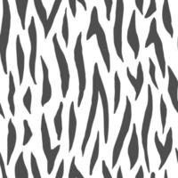 Seamless pattern tiger black color on white background. vector