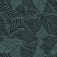patrón tropical abstracto, hojas de palma fondo floral transparente. vector