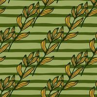 Forest branch with leaves seamless pattern. Vintage foliage backdrop. vector