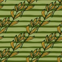 Forest branch with leaves seamless pattern. Vintage foliage backdrop. vector