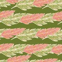 beautiful leaf seamless pattern. Decoration leaves ornament. Foliage backdrop. vector