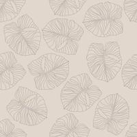 Pale monstera leaf elements seamless hand drawn pattern. Exotic hawaii botanical artwork with random located tropic foliage shapes. vector