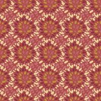 Tribal seamless pattern with dot circles. African elements in maroon tones. Simple geometry backdrop. vector