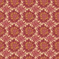 Tribal seamless pattern with dot circles. African elements in maroon tones. Simple geometry backdrop. vector