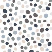 Hand drawn pebble seamless pattern on white background. vector