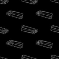 Ink hand drawn cinnamon stick seamless pattern on blackboard. vector