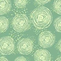 Abstract random seamless pattern with circle. Green background with splashes. vector