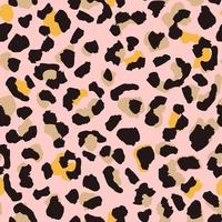 Leopard skin seamless pattern texture repeat. Abstract animal fur wallpaper. vector