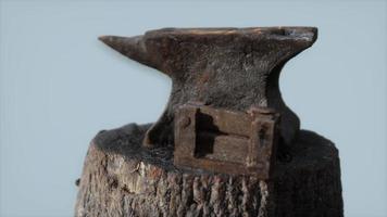 Old rusty anvil from the village forge video