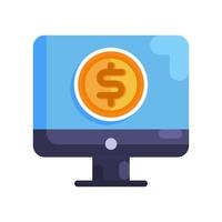 icono de monitoreo de dinero vector