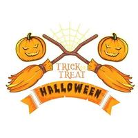 Halloween Background with Pumpkin vector