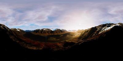 vr 360 panorama van de arctische lente in spitsbergen video