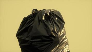 close up of a plastic bag for trash waste video