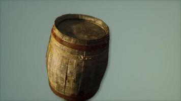 classic old rusted wooden barrel video