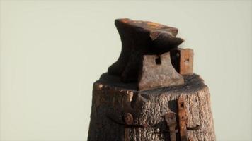 Old rusty anvil from the village forge video