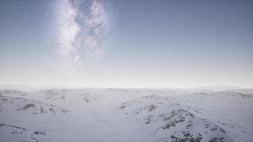 Milky Way above Snow Covered Terrain video