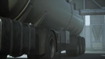 natural gas tanker truck at the natural gas station video