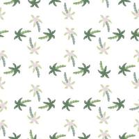 Decorative seamless floral pattern with palm tree shapes. Isolated nature backdrop in geometric style. vector