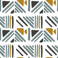 Seamless hand draw Folk pattern. weave lines ornament. vector